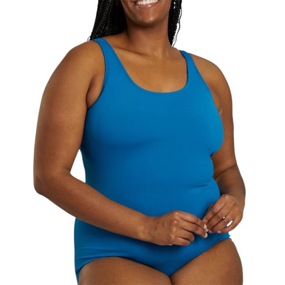 NEW Sporti Teal HydroLast Chlorine Resistant Moderate One Piece Swimsuit 22W - Picture 1 of 13